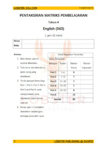 MPT4 English – Part 2 Functional Text Reading