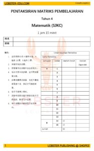 认识 MPT4 —— 四年级数学MPT4评估新标准 – Bahagian B 精选样题