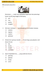 Bahasa Melayu / Tahun 4 5 6 / Tatabahasa / Kata Nama / MCQ / 1