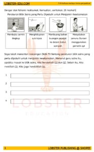 Bahasa Melayu / Tahun 5 6 / Pemahaman / Peraturan Bilik Sains