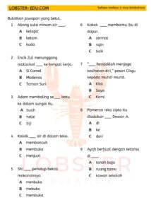 Bahasa Melayu / Year 1 / MCQ / Tatabahasa / 1