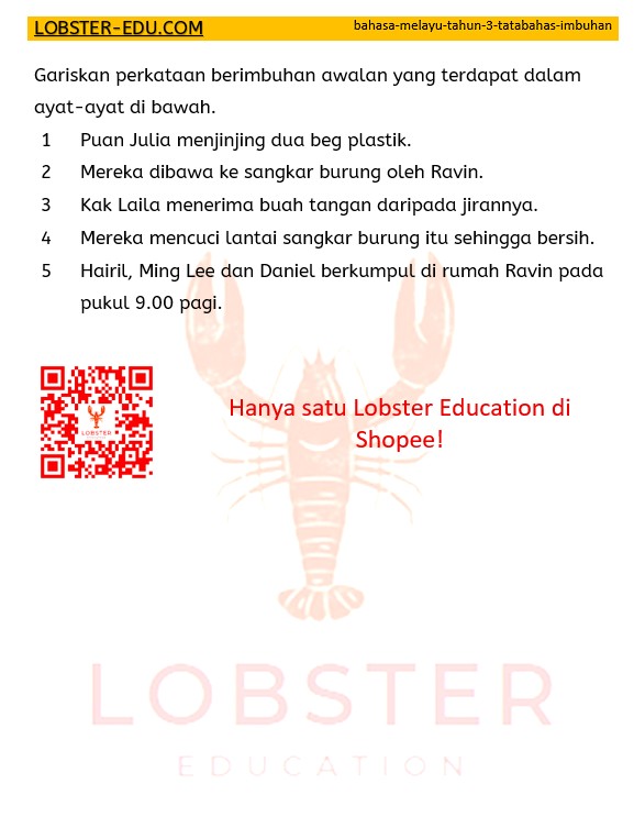 Bahasa Melayu / Tahun 3 / Tatabahasa / Imbuhan / 1