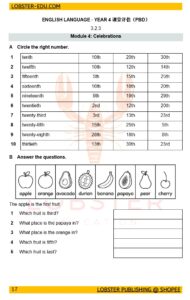Ordinal Numbers Year 4 Worksheet (With Answers) | PBD Module 4