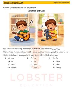 English / Year 3 / Cloze / Jonathan