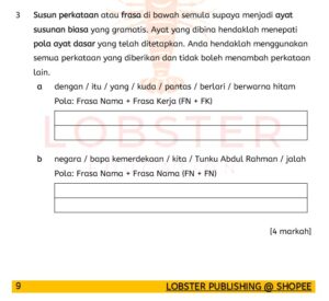 Bahasa Melayu / Tingkatan 1 / Tatabahasa / Pola Ayat Dasar / 1
