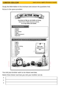English / Year 4 5 6 / Writing / Information Transfer / Get Active